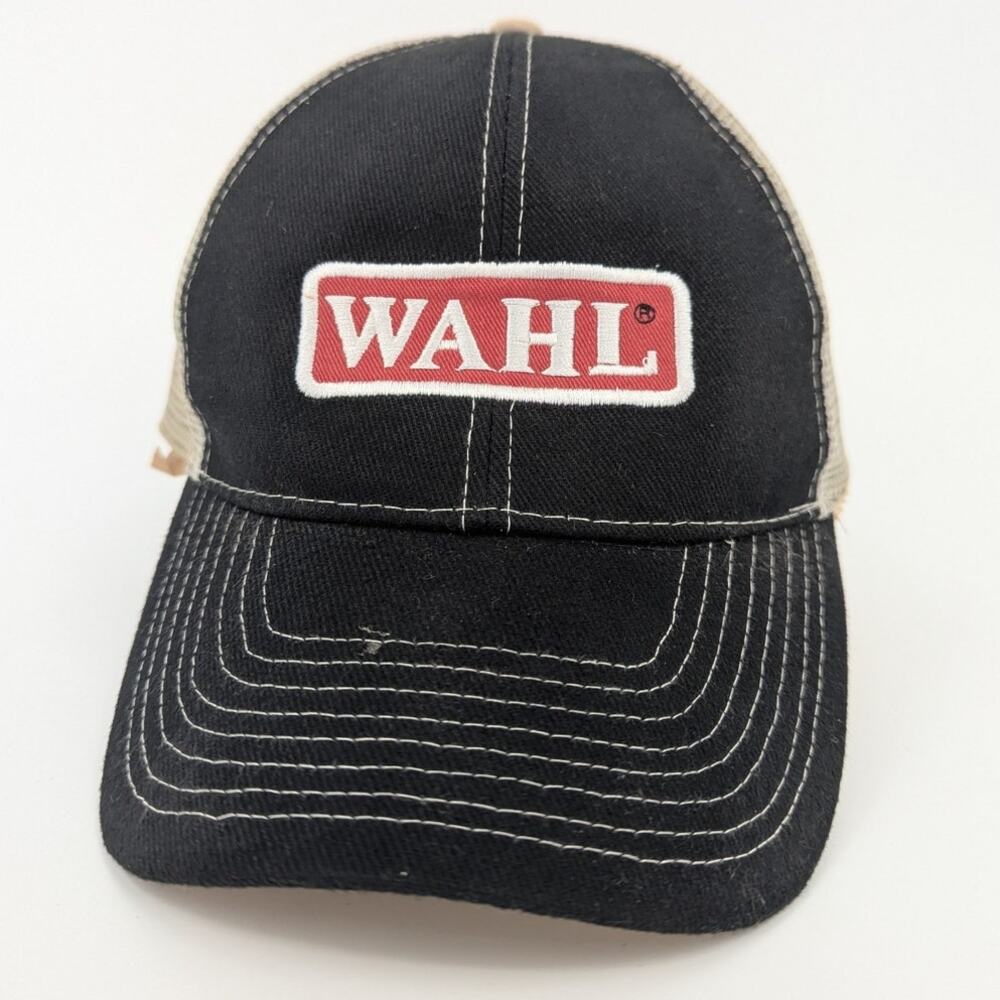 Vintage WAHL Mesh Back Baseball Hat w Adjustable Velcro Strap OSFA
